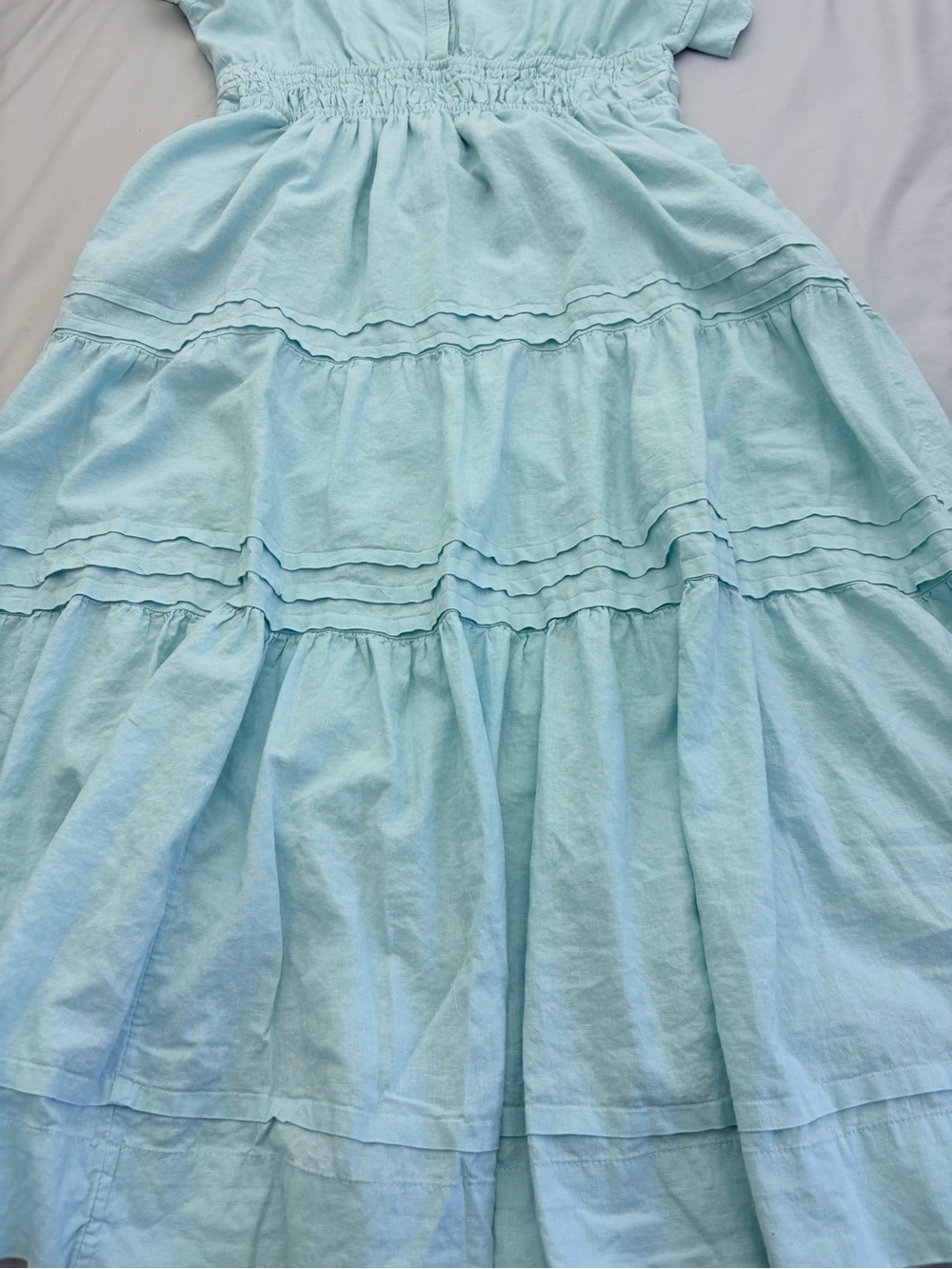 Anthropologie  Light Blue  V‑Neck Maxi Dress - Picture 7 of 13